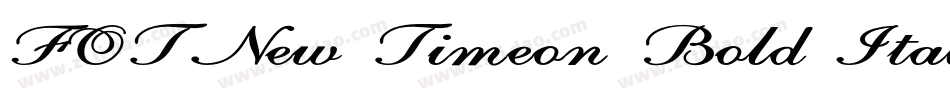 FOTNew Timeon Bold Italic字体转换